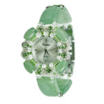 Light Luxury Jade Bracelet Women’s Watch – Diamond Encrusted - Image 3
